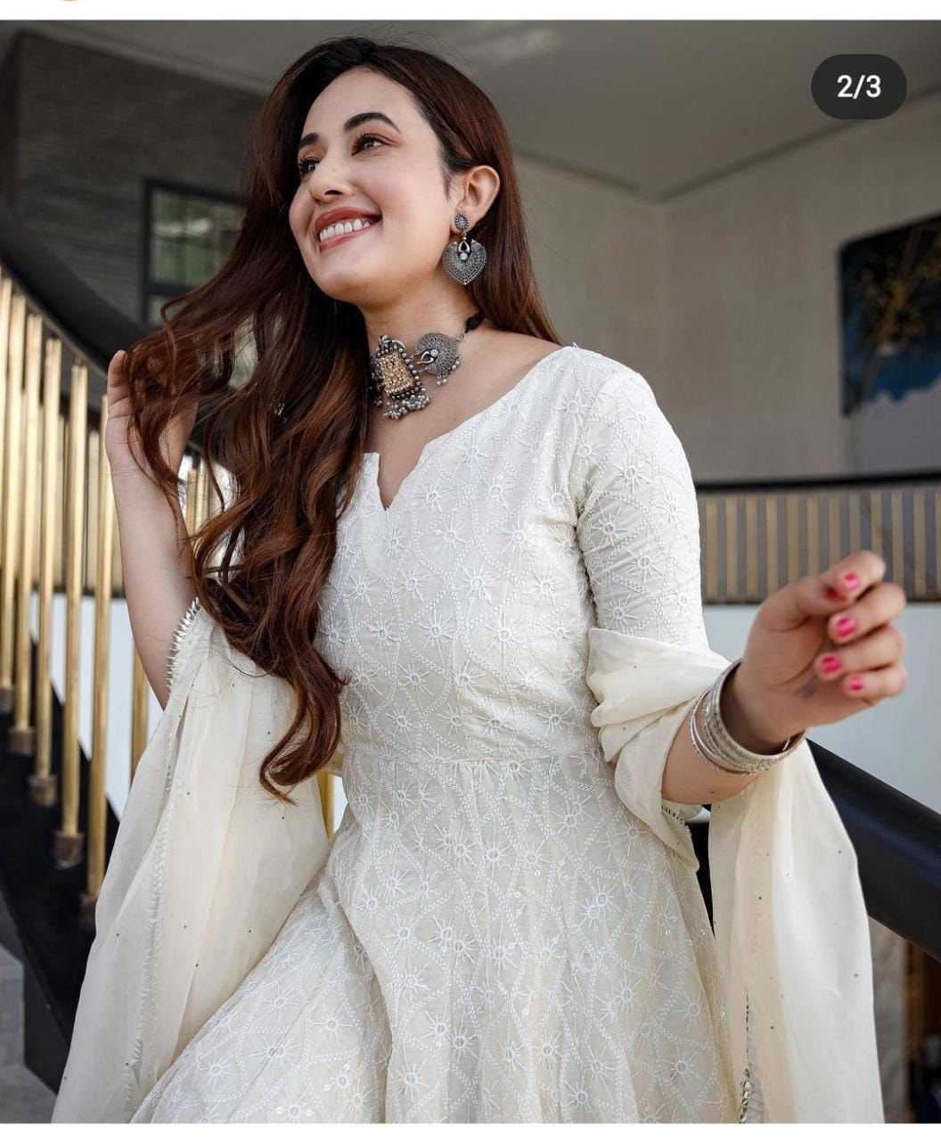 LAKSHIRA Graceful Embroidered Anarkali Set – Timeless Elegance for Every Occasion ✨